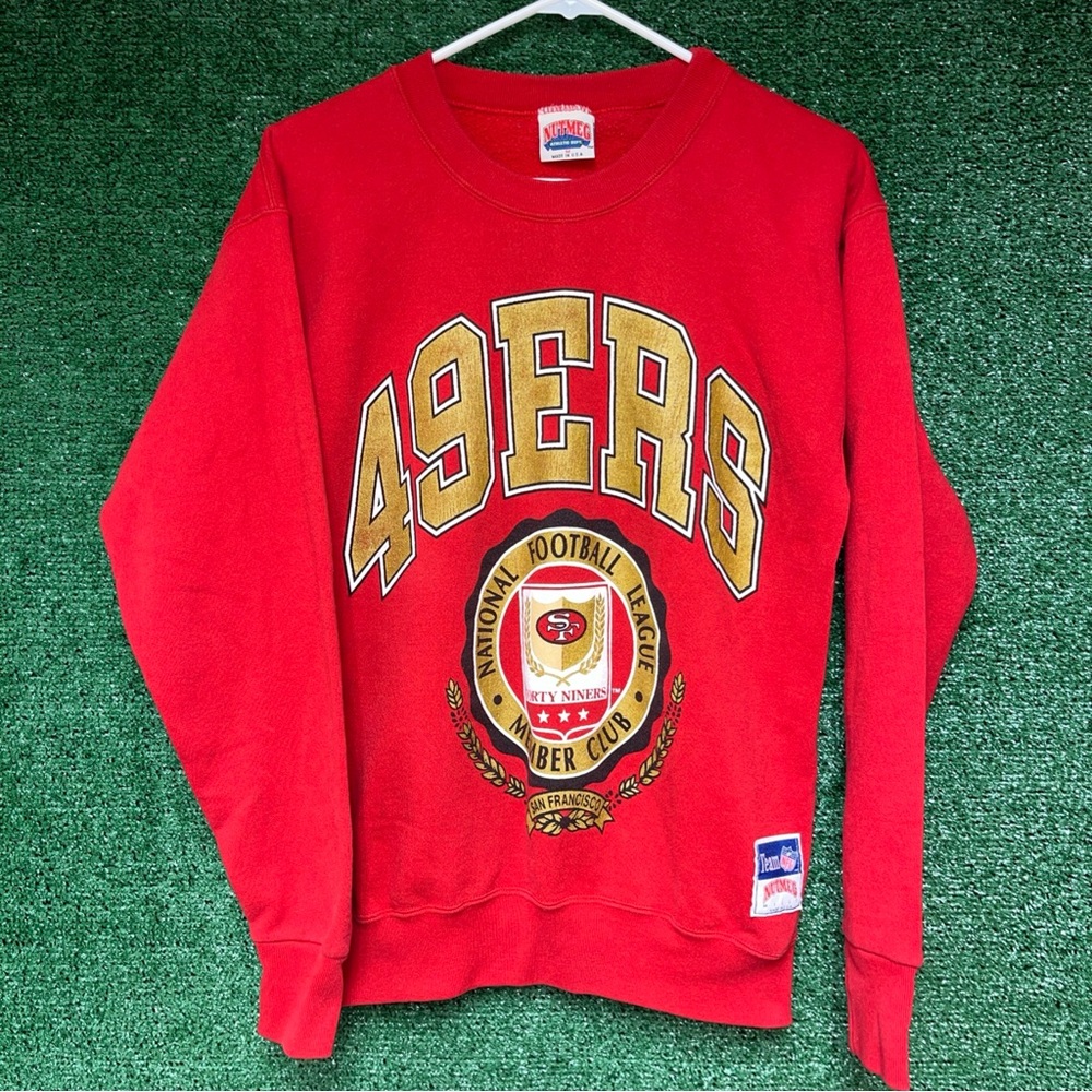 Vintage Nutmeg San Francisco 49ers Crewneck Sweatshirt M 80s 90s Made in USA NFL